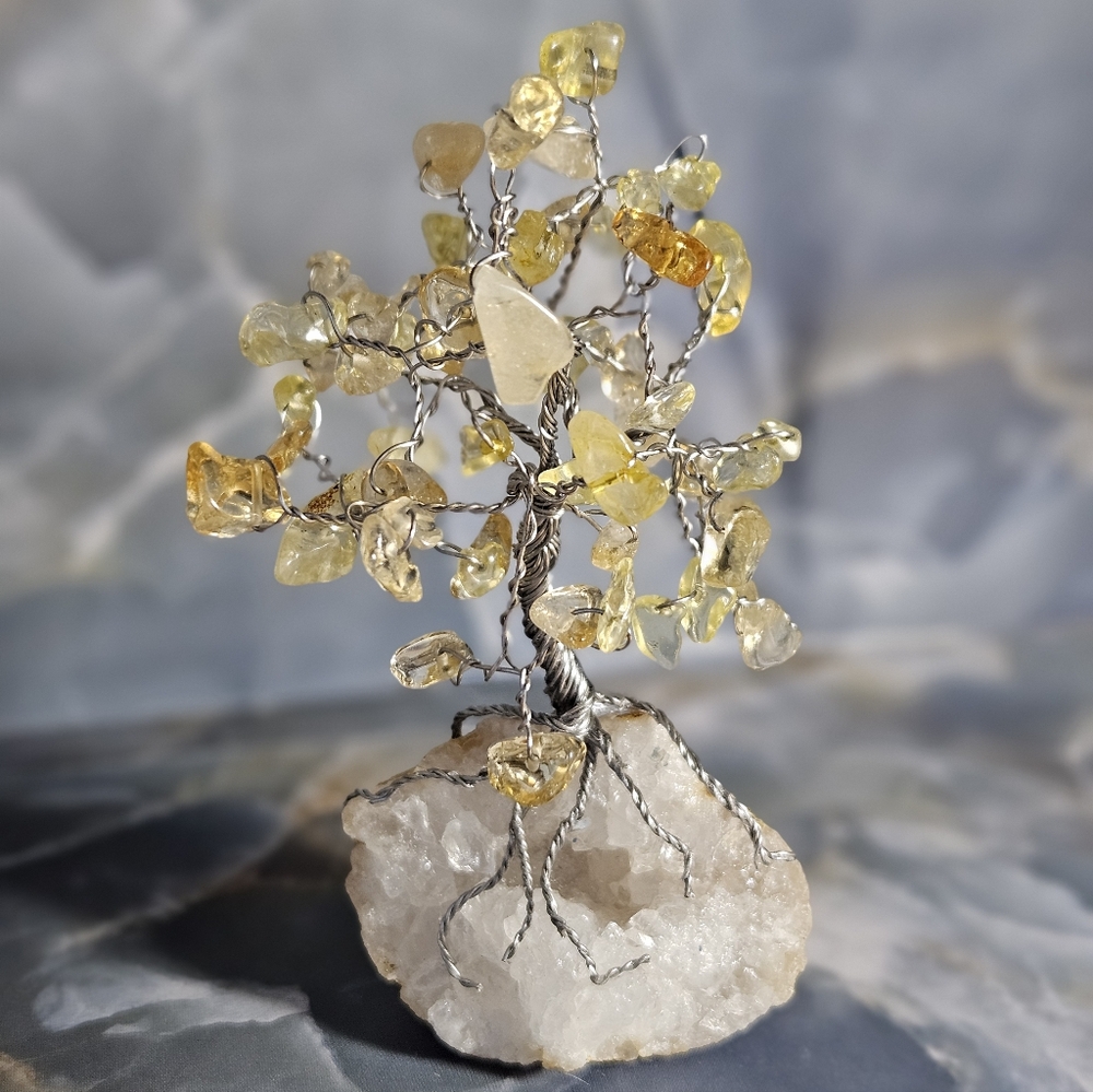Wire Gemstone Tree Of Life with Citrine Accents